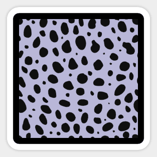 Lilac and Black Cheetah Print Animal Print - Light Purple Sticker